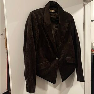 Democracy Brown Velvet Blazer Tailored Fit Vintage - S